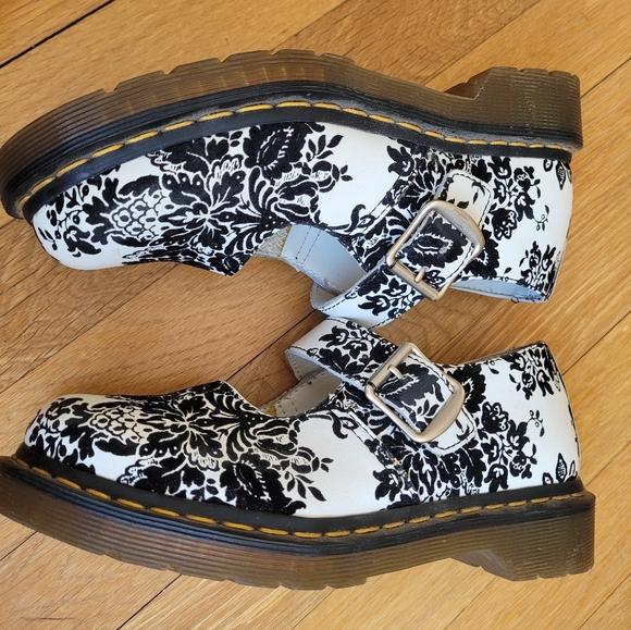 Dr Martens Mary Jane Oxfords Shoes Floral 5026 - Picture 7 of 14